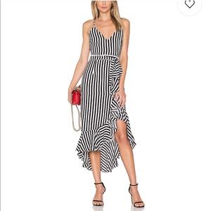 Lovers + Friends Striped Midi Stress (Size XS)